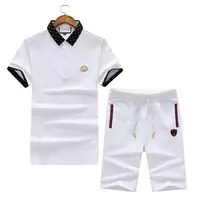 swim short and t-shirt gucci tuta running gg logo white